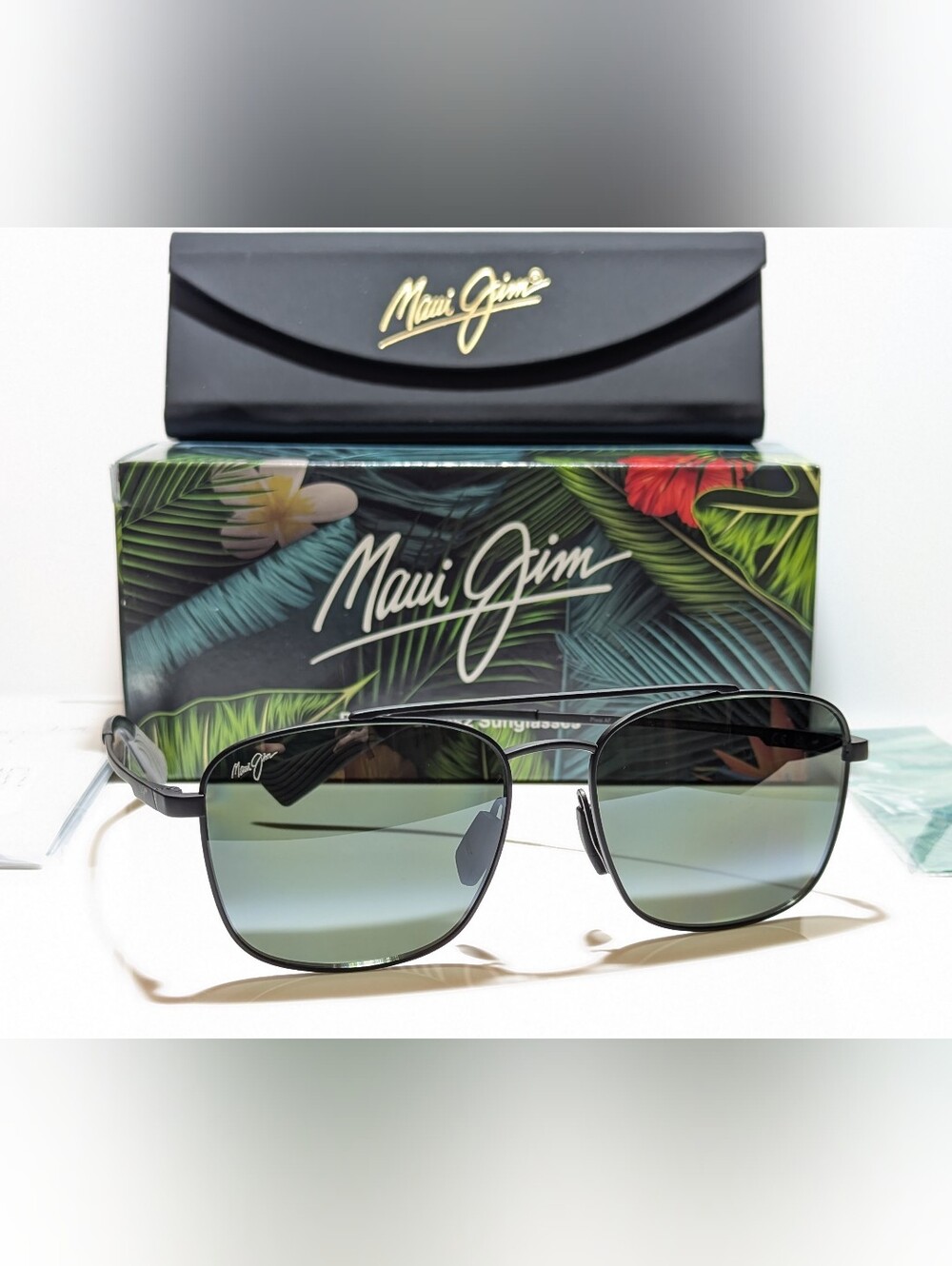 Maui Jim Piwai Asian Fit Black w/ Grey - Neutral Grey Lens Sunglasses 645-02
